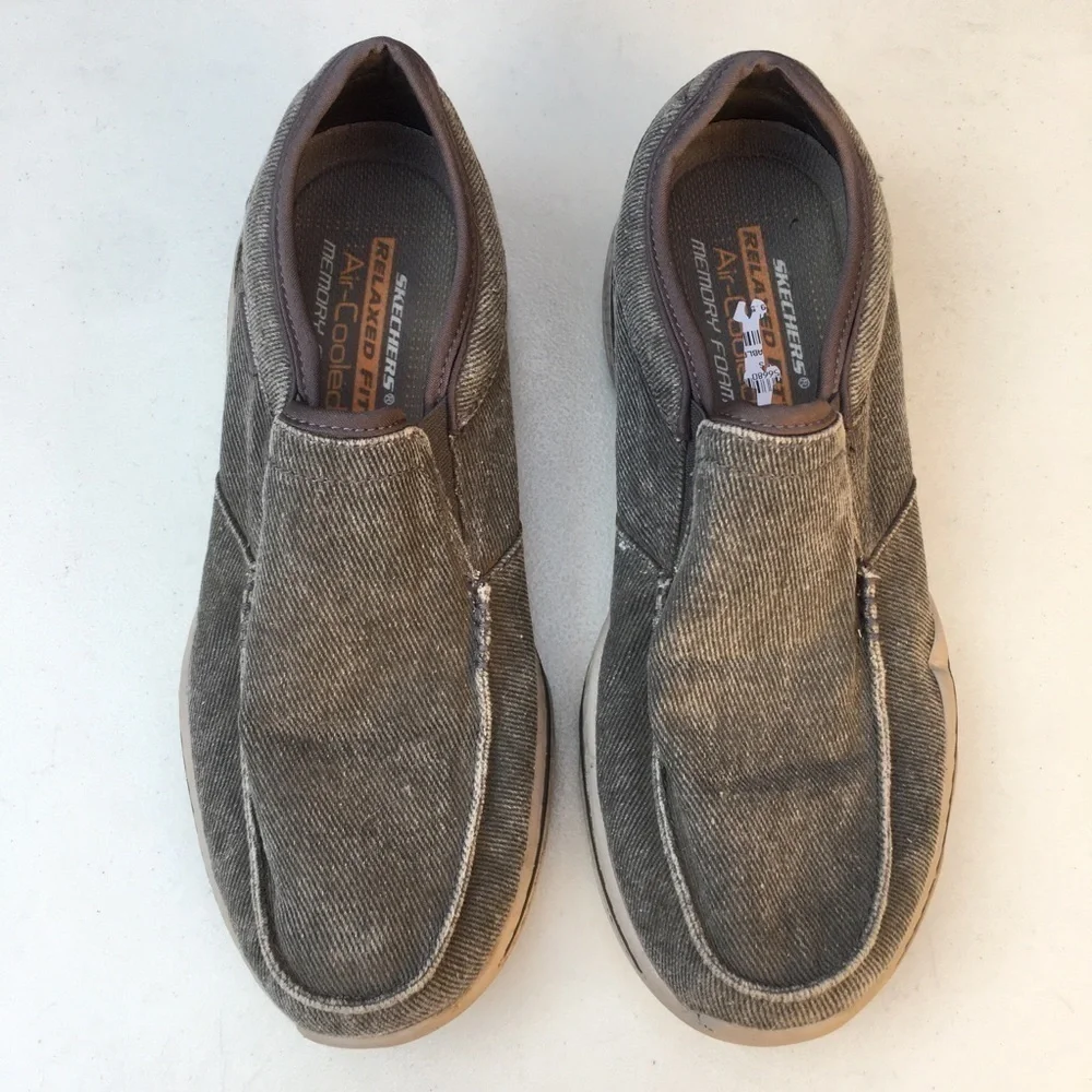 SKECHERS Men’s Relaxed Fit Creston Moseco Slip On Loafer Charcoal Size 9
